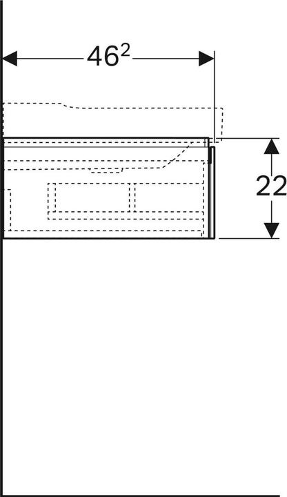 Image du produit Geberit Keramag / Meuble sous-lavabo Xeno blanc brillant 1 tiroir de 60 cm 500505011 (58 x 46 x 22 cm)