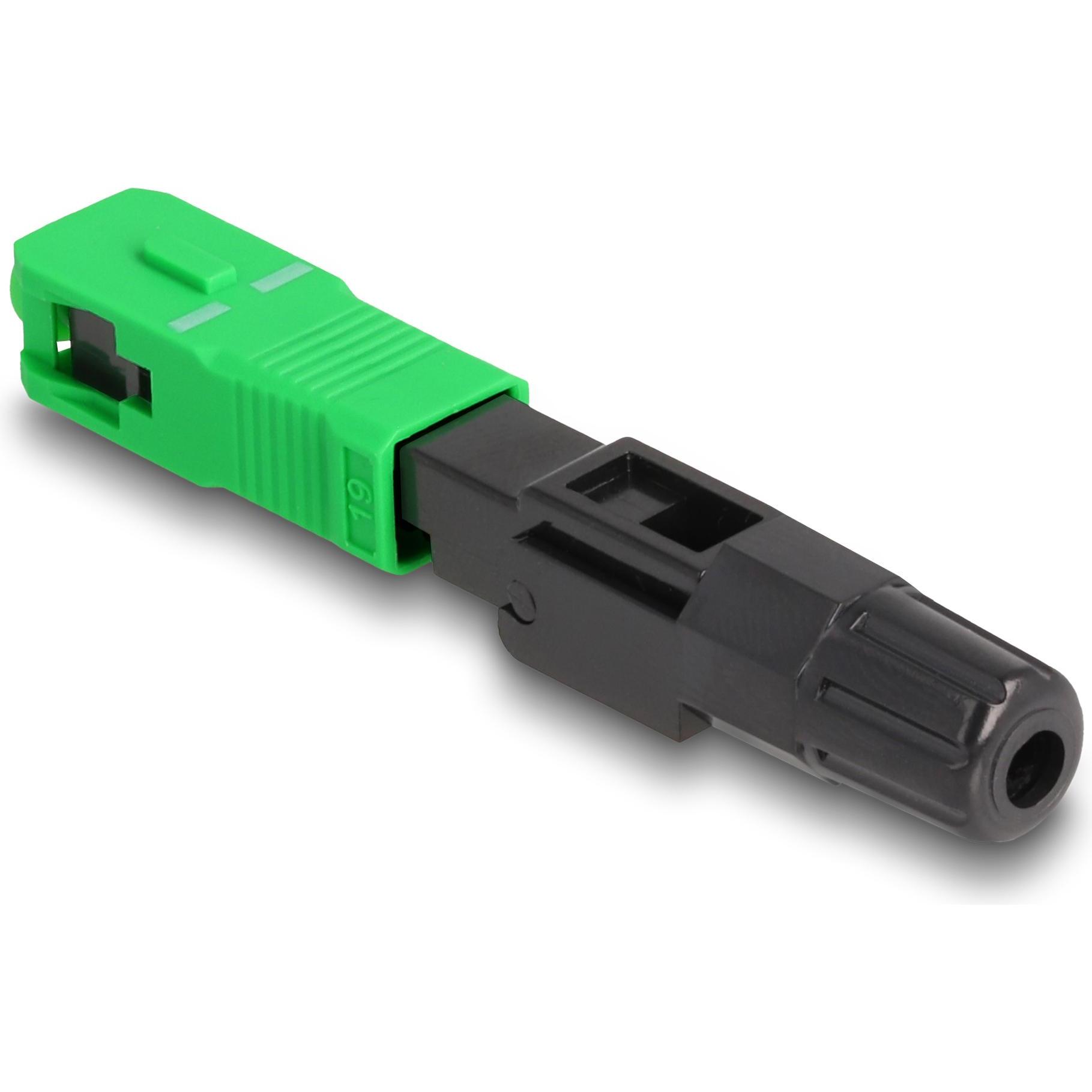 Delock LWL Schnellverbinder SC Simplex Stecker APC feldkonfe (S/FTP, CAT6, 1 m), Netzwerkkabel