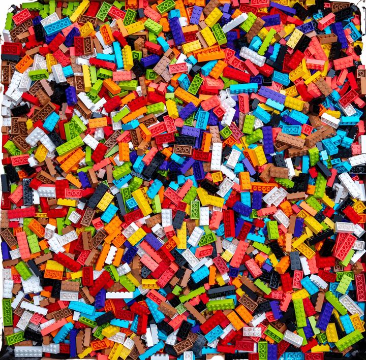 Immagine prodotto LEGO mattoncini colori misti - 160 gr. - circa 1.000 pezzi - Miscela di mattoncini base colorati - NUOVO (Accessori LEGO)