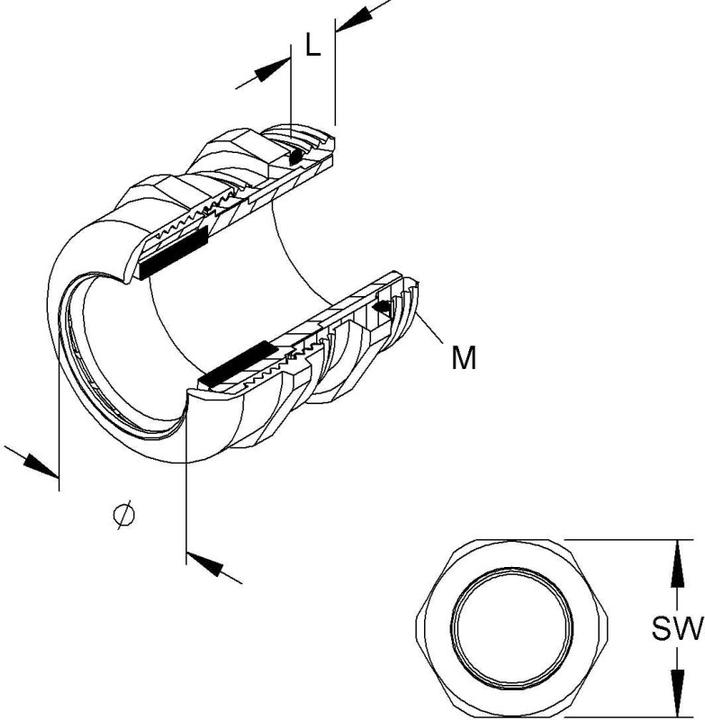 Actual product image HKL IPON cable gland