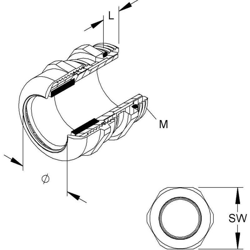 Thumbnail - HKL, Kabelverbindung, IPON-Kabelverschraubung