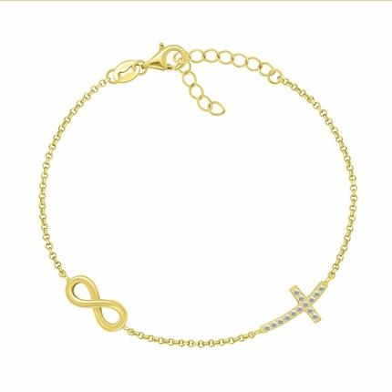 Produktbild Brilio Silver - Silver Bracelet for Women Infinity and Cross BRC178W