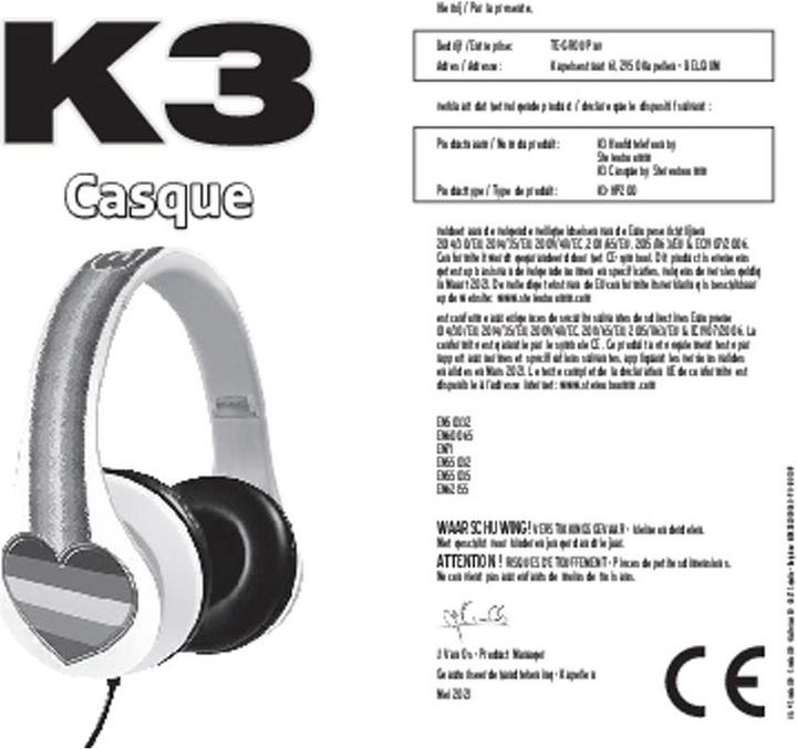 Actual product image K3 Headphones