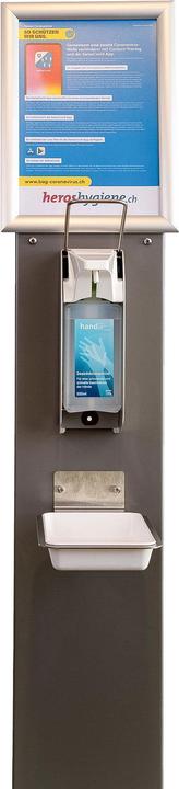Image du produit Heroshygiene Desinfektionssäule mit manuellem Desinfektionsmittelspender
