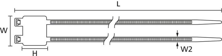 Produktbild HellermannTyton Kabelband mit B-Feld IT50RD (Kunststoffkabelbinder, 205 mm, 50 Stk.)