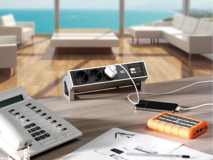 Actual product image Bachmann DESK 2 4x socket outlet white (902.224) (4x, CEE 7/3)