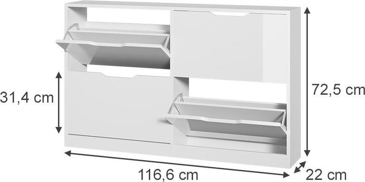 Produktbild Vicco Luca (117 x 22 x 72.5 cm)