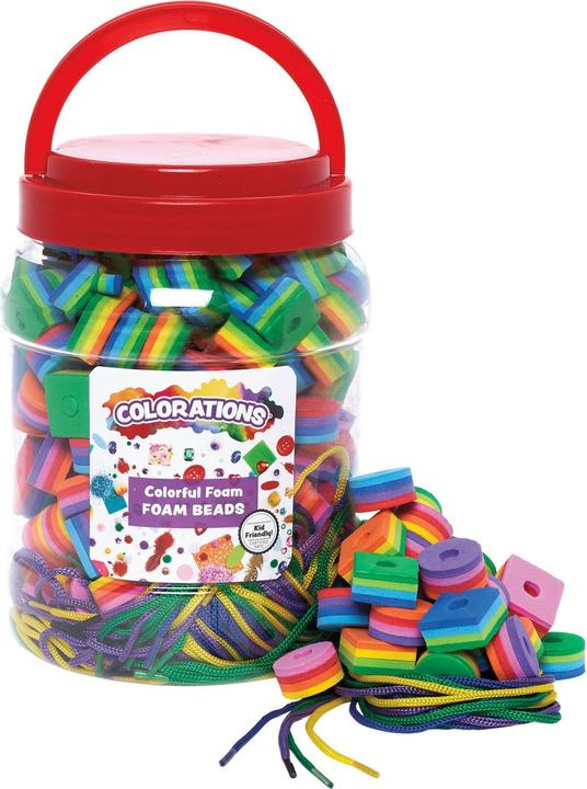 Actual product image Colorations - Schaumstoffperlen-Set - 200 Stück.