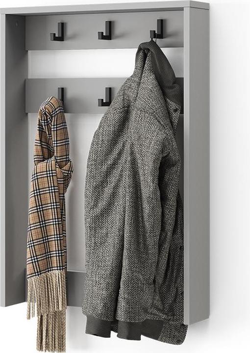 Actual product image Vicco Wall coat rack Eliza, Grey, 60 x 85 cm