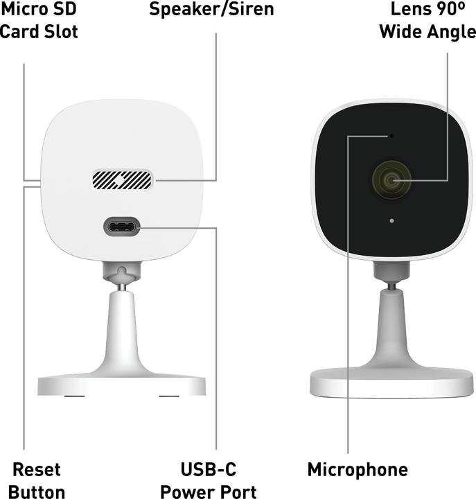 Image du produit Swann EVO Cube WiFi Caméra de surveillance d'intérieur (2560 x 1440 Pixels)