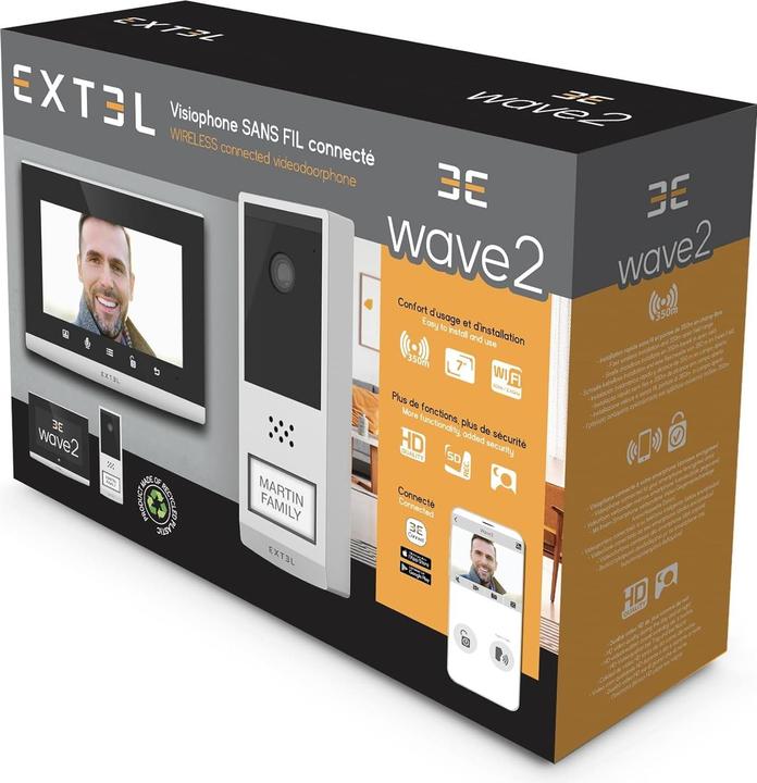 Image du produit Extel Wave 2 draadloze Wi-Fi intercom met camera + 7 inch scherm
