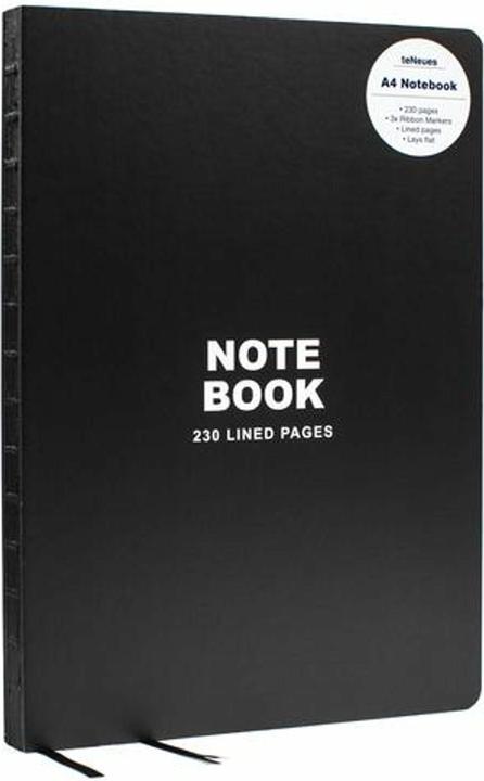 Black A4 Notebook (A4, Liniert, Harter Einband)