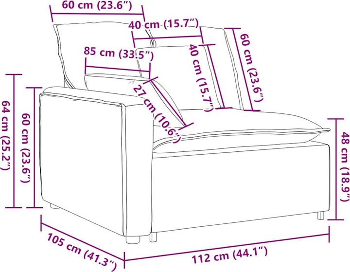 Produktbild vidaXL modulares Sofa (Modular Sofa)