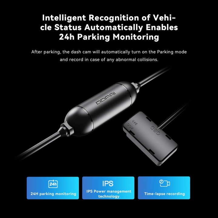 Produktbild DDpai Hardwire Kit for OBD port (WLAN, GPS-Empfänger, Eingebautes Mikrofon)