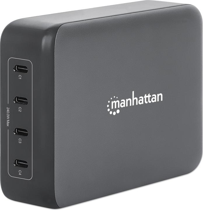 Manhattan 4-Port GaN USB Power Delivery-Ladestation (240 W, 4 Ports)
