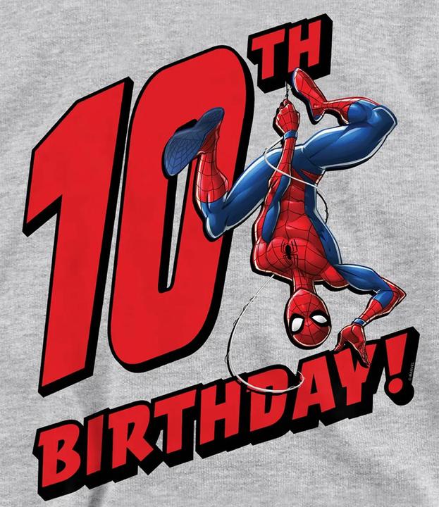 Produktbild Spiderman Kapuzenpullover Zum Überziehen meliert 10. Geburtstag (128)
