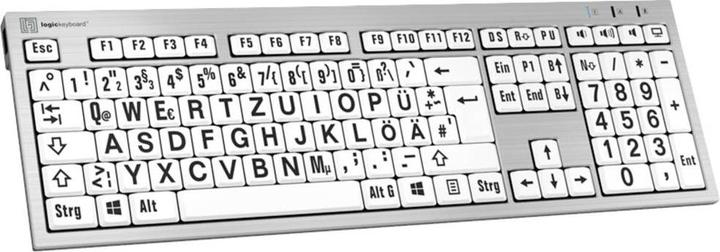 Produktbild Logickeyboard LKB-LPRNTBW-AJPU-DE USB QWERTZ Deutsch Multi Tastatur (DE, Kabelgebunden)