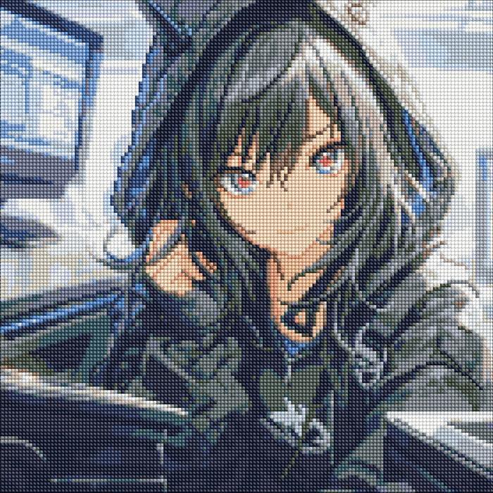 Ideyka Diamond Painting - Digitales Geheimnis 40 x 40 mit Rahmen