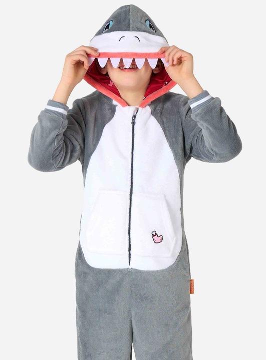 Actual product image OppoSuits Hai Onesie für Kinder (110, 116, 122, 128)