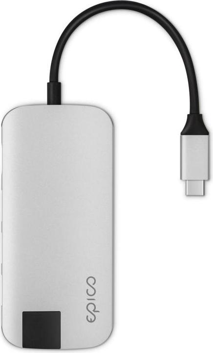 Immagine prodotto Epico 9915112100020 dock per laptop/replicatore di porte USB 3.2 Gen 1 (3.1 Gen 1) Type-C Nero, Argento (USB-C, 7 Porti)