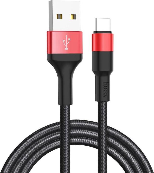 Immagine prodotto Hoco - Data Cable Xpress charge (X26) - USB-A to USB Type-C, 10W, 2A, 1.0m - Black / Red (1 m, USB 2.0, 10 W)