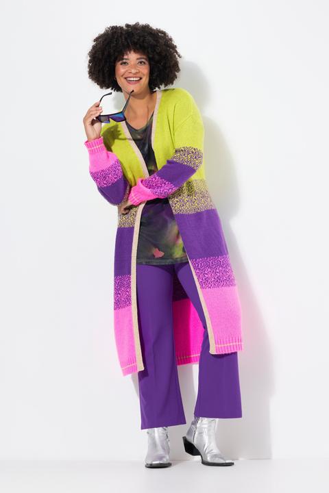 Produktbild Angel of Style Strickjacke, offene Form, Feinstrick, Blockstreifen, Langarm (50)