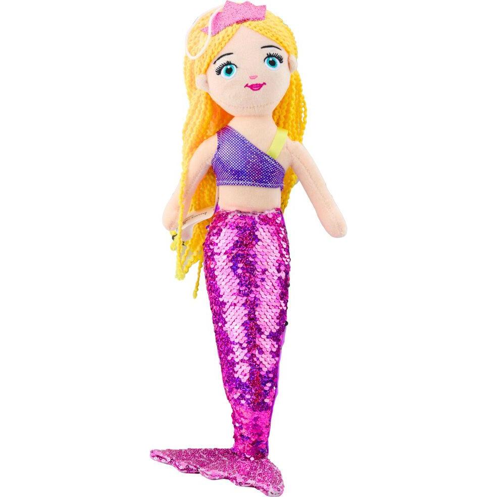 Lean Toys Lean Plüsch Meerjungfrau Kuschelschwanz In Pailletten Lila 48Cm (48 cm)
