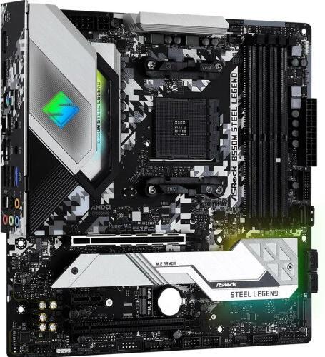 Productafbeelding AsRock B550M Staal Legenda (AM4, AMD B550, mATX)