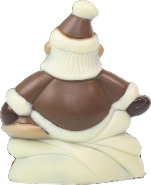 Actual product image miniSchoggi Chocolate mold Santa Claus on snowboard