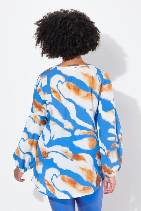 Actual product image Angel of Style A-line tunic with batik pattern and peace sign (54)