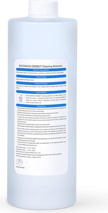 Actual product image Ecovacs Deebot cleaning solution 1 litre