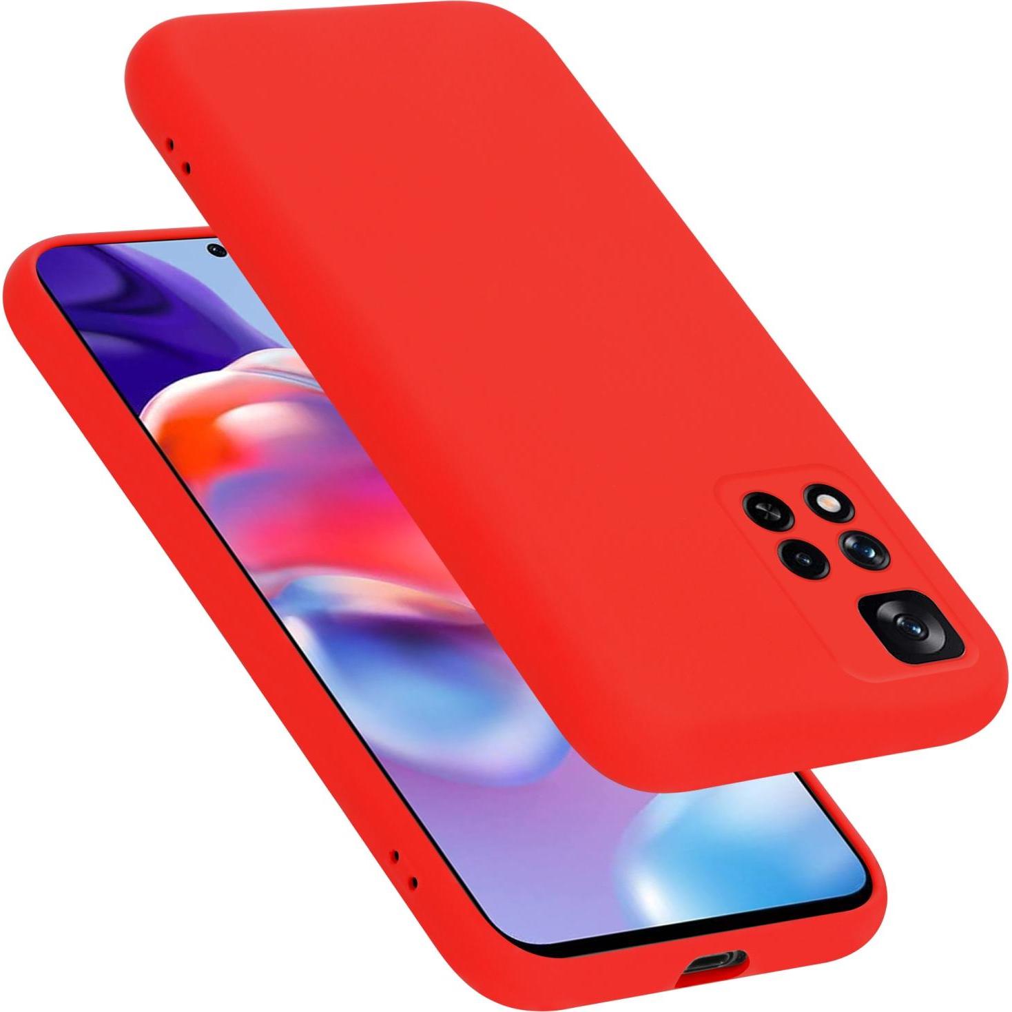 Thumbnail - Cadorabo TPU Liquid Silicone Case Hülle für Xiaomi RedMi NOTE 11 PRO+ (Xiaomi Redmi Note 11 Pro+), Smartphone Hülle, Rot