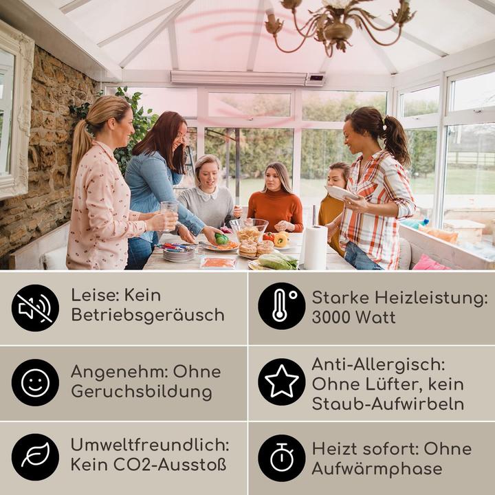 Produktbild Blumfeldt Infrarot Heizstrahler 3000W, Weiss