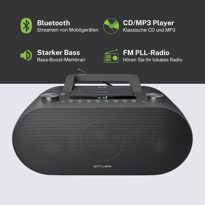 Image du produit Muse M-35 BT Radio portable avec Bluetooth et port USB (FM, PLL, Bluetooth)