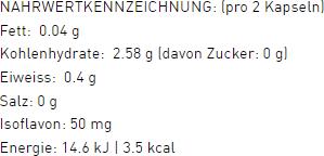 Nährwerte und Zutaten Phytopharma Soja (1 Stück, Kapseln, 80 g)