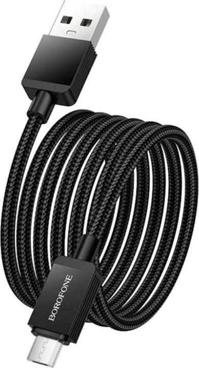 Produktbild Borofone Kabel BX120 Placer - USB auf Micro USB - 2,4A 1 Meter schwarz (1 m, 18 W)
