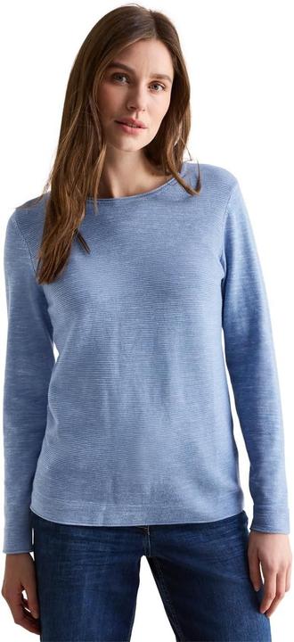 Immagine prodotto Cecil Camicia strutturata donna, collo rotondo, maniche lunghe, morbida misto cotone (L)