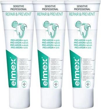 Produktbild Elmex Sensitive Professional Repair Prevent Trio Zahnpasta 3 Ks Zubni Pasta Pro Ulevu Od Bolesti (75 ml)