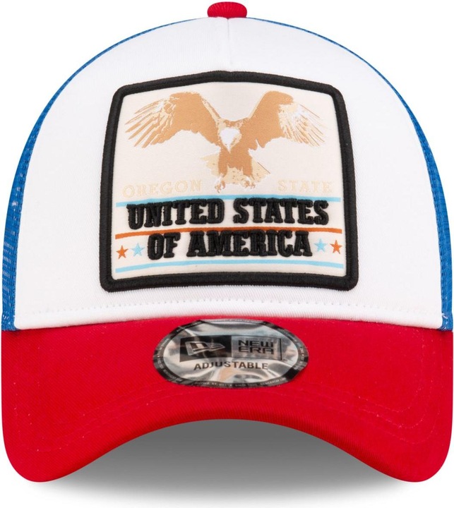 Image du produit New Era Adjustable A-Frame Trucker Cap - USA EAGLE