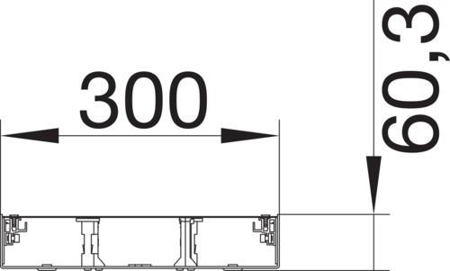 Hager TEHA onderste deel (Kabelkanaal, 200 cm)