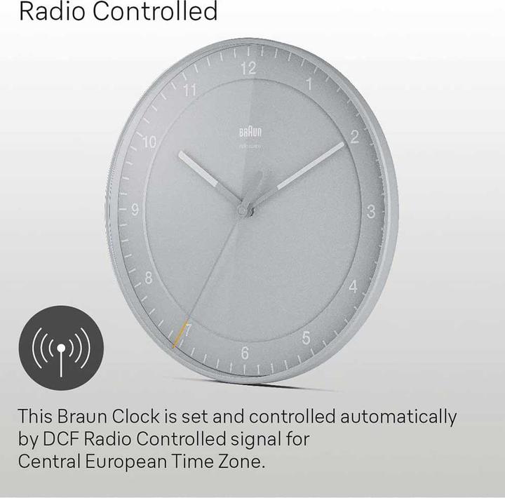 Image du produit Braun Horloge murale, grise avec radio (30 cm)