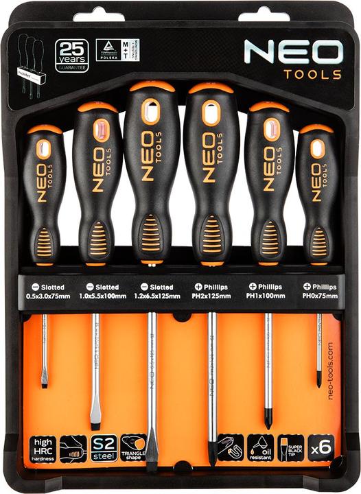 Actual product image Neo Screwdriver set 6 pcs (04-213)