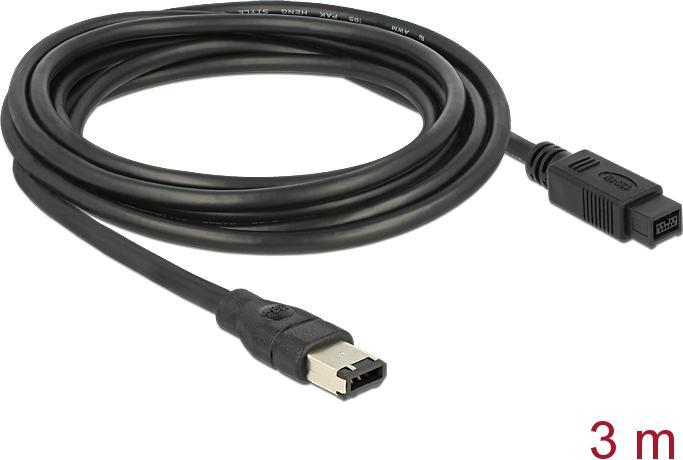 Produktbild Delock Kabel FireWire IEEE 1394B 9Pol/6Pol, 3Meter (3 m, FireWire)
