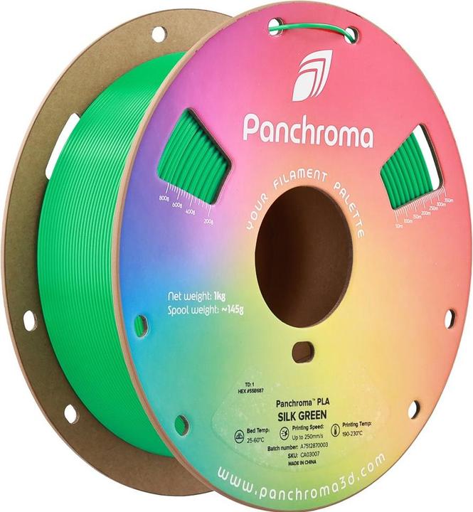 Produktbild Polymaker Panchroma™ PLA Silk (PLA, 1.75 mm, 1000 g, Grün)