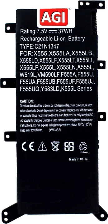 Actual product image AGI Battery compatible with Asus X555LA - Battery - 4,800 mAh (4800 mAh)