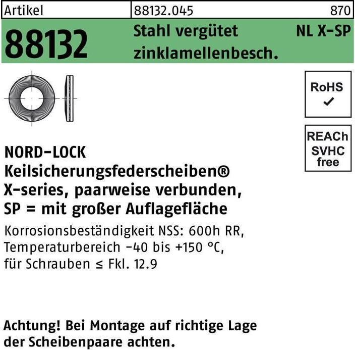 Produktbild Nord-Lock Scheiben 1.7225 NLX8sp