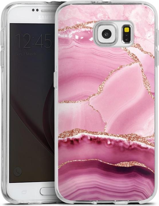 Produktbild DeinDesign Silikon Hülle für Samsung Galaxy S6 Handyhülle Case Smartphone Schutzhülle Glitzer Look Marmor (Samsung Galaxy S6)