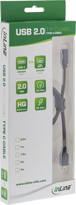 Immagine prodotto InLine USB Tipo C - Mini-B (2 m, USB 2.0)