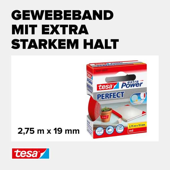 Actual product image tesa extra Power Perfect fabric tape (19 mm)