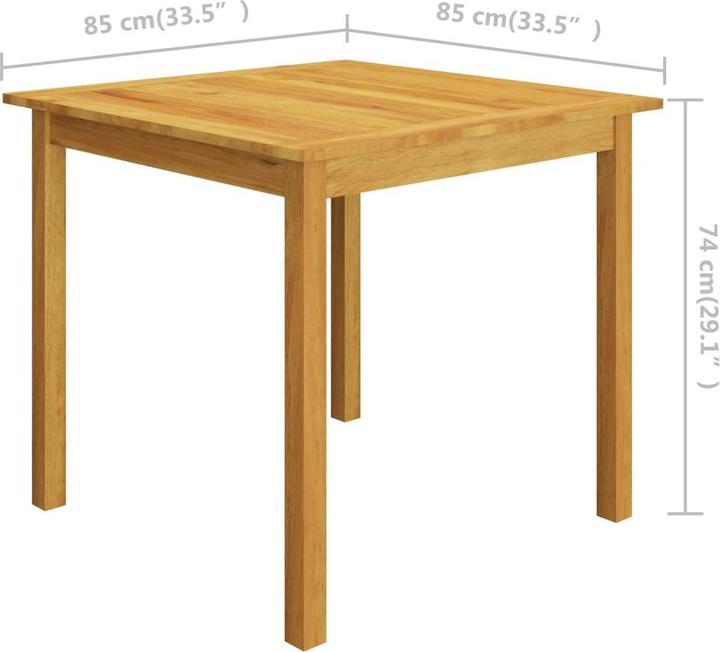 Produktbild vidaXL Garten-Essgruppe (85 x 85 x 74 cm)